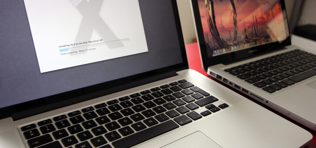 Apple Macbook running Mac OSX updates