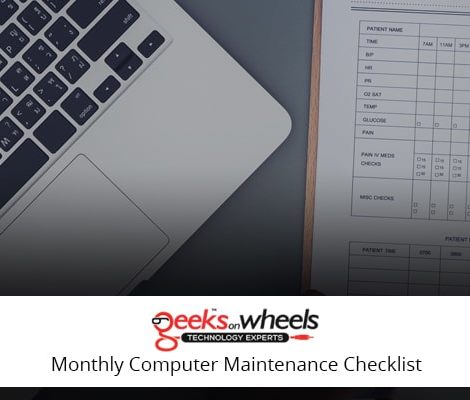 Monthly Computer Maintenance Checklist